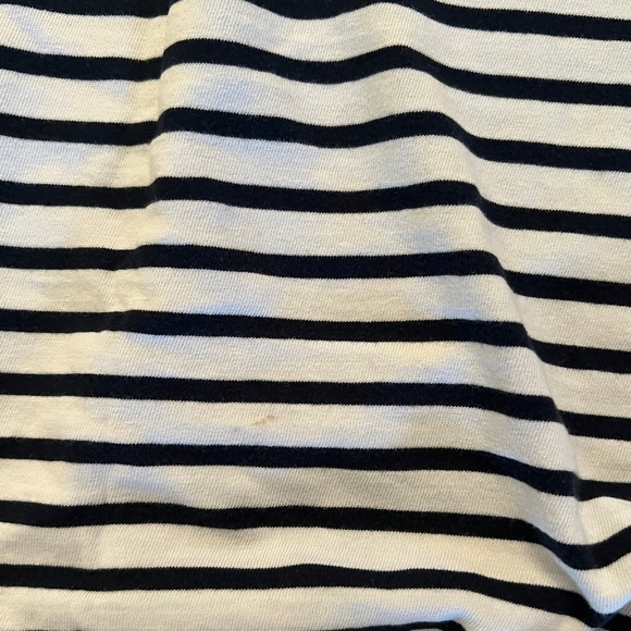 FRANK & EILEEN Black & White Stripe Tank Dress Midi Asymmetrical Hem Made in USA - Picture 5 of 8